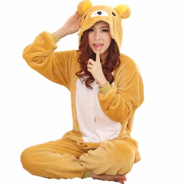 Rilakkuma Pajamas Animal Costume Onesie Adults Sleepwear Kig